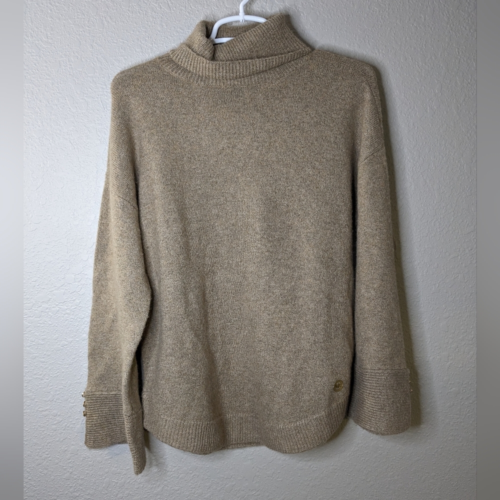 Michael Kors Wool and Alpaca Sweater Tan Size Small
